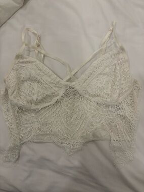Lace Bralette Crop Top — Lace Strappy Women's Intimate